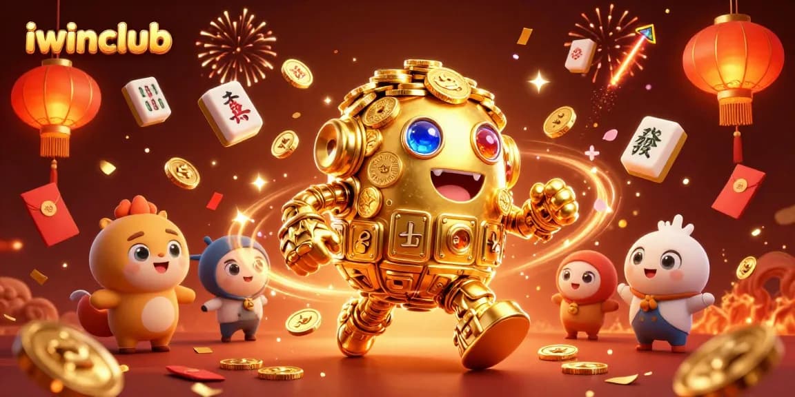 Spin and win at iwinclub with this vibrant 3D casino illustration showcasing rich gaming elements.