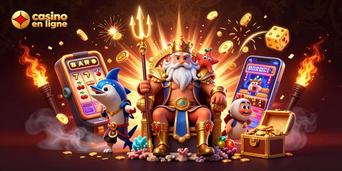 Découvrez l'excitation des casinos en ligne avec des personnages vibrants et des éléments de jeu dynamiques.