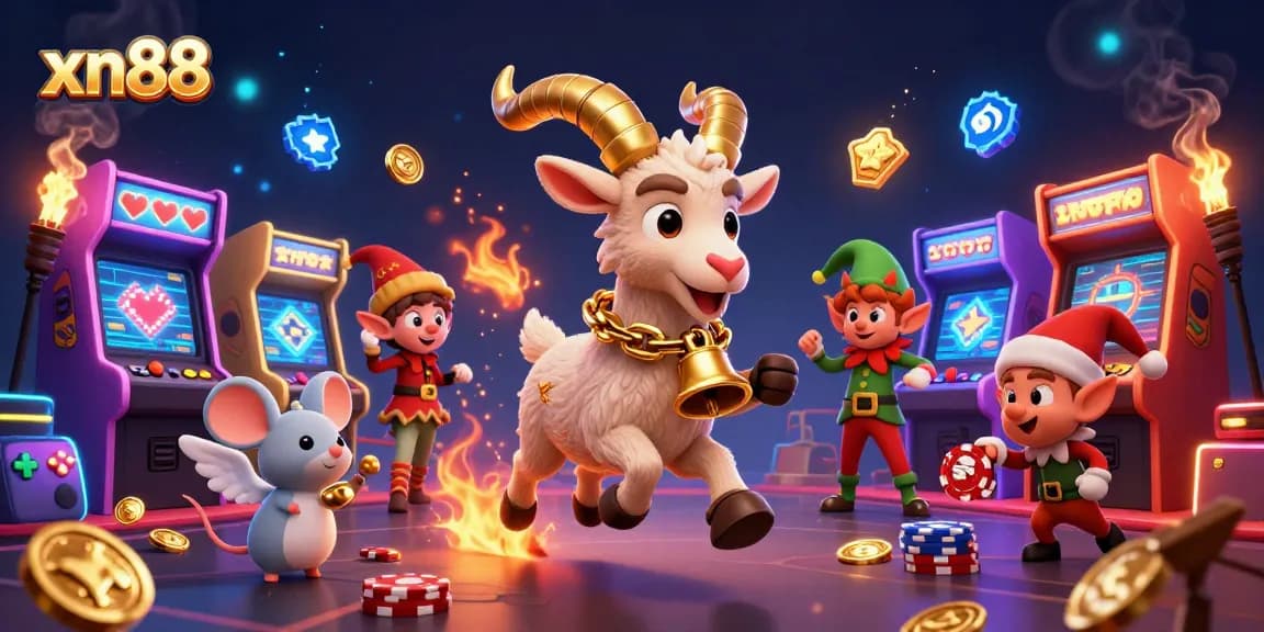 Experience a thrilling xn88 casino adventure with animated characters stealing chips and festive chaos.