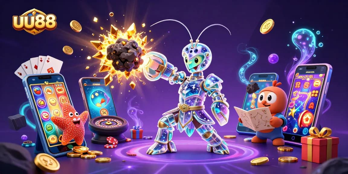 Experience the thrill of uu88 with a dynamic scene featuring gaming excitement and winning opportunities.