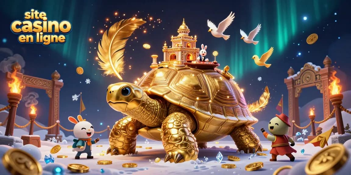 Une scène captivante de site casino en ligne avec un personnage principal et éléments de jeu variés.