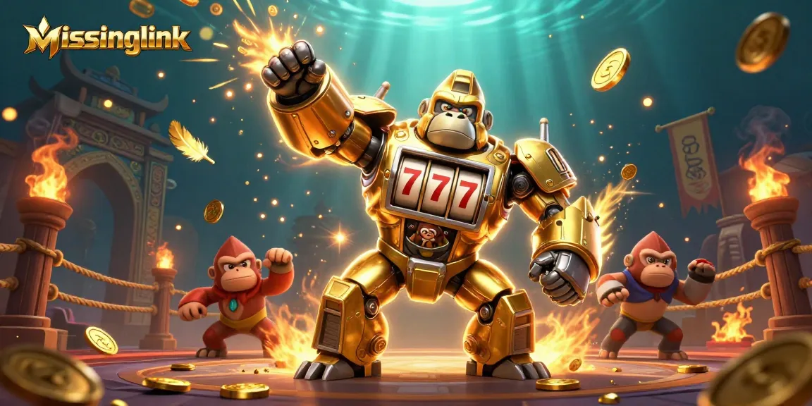 Bettors spinning the winning slots and enjoying the excitement on the missinglink platform, rich in visual elements.