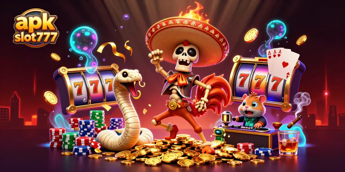Engage with apk slot777 through a vibrant celebration of winning in a dynamic casino scene.