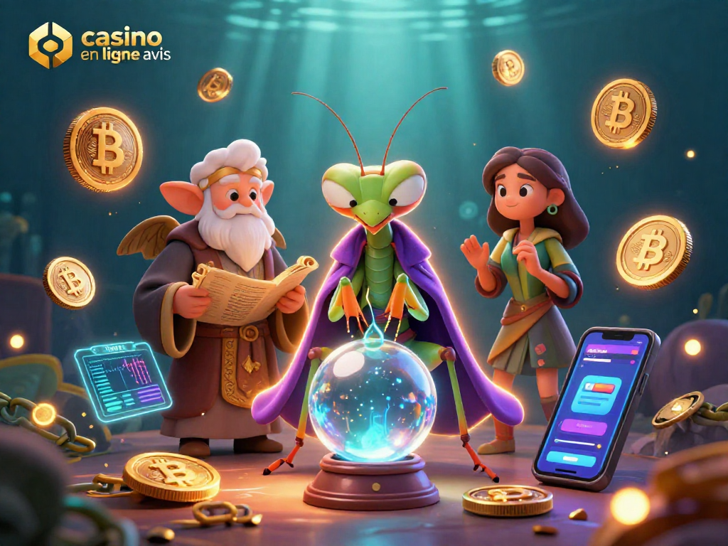 Découvrez le casino en ligne avis à travers une illustration captivante de personnages enjoués dans un univers ludique.