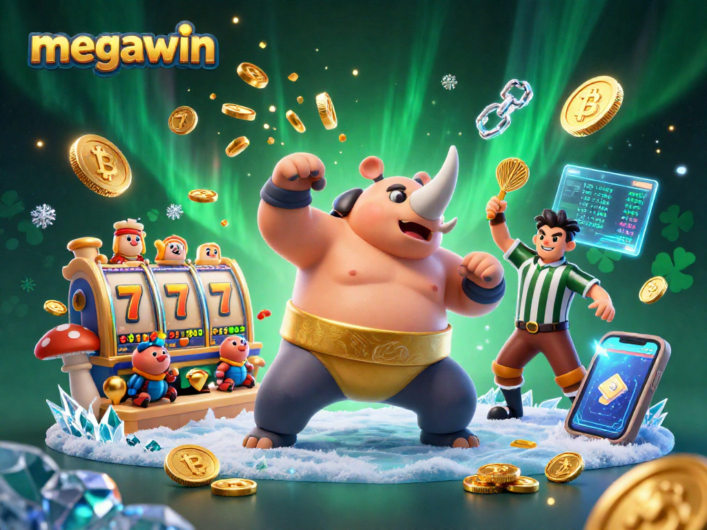 Experience a megawin with thrilling jackpot excitement in this vibrant casino scene.