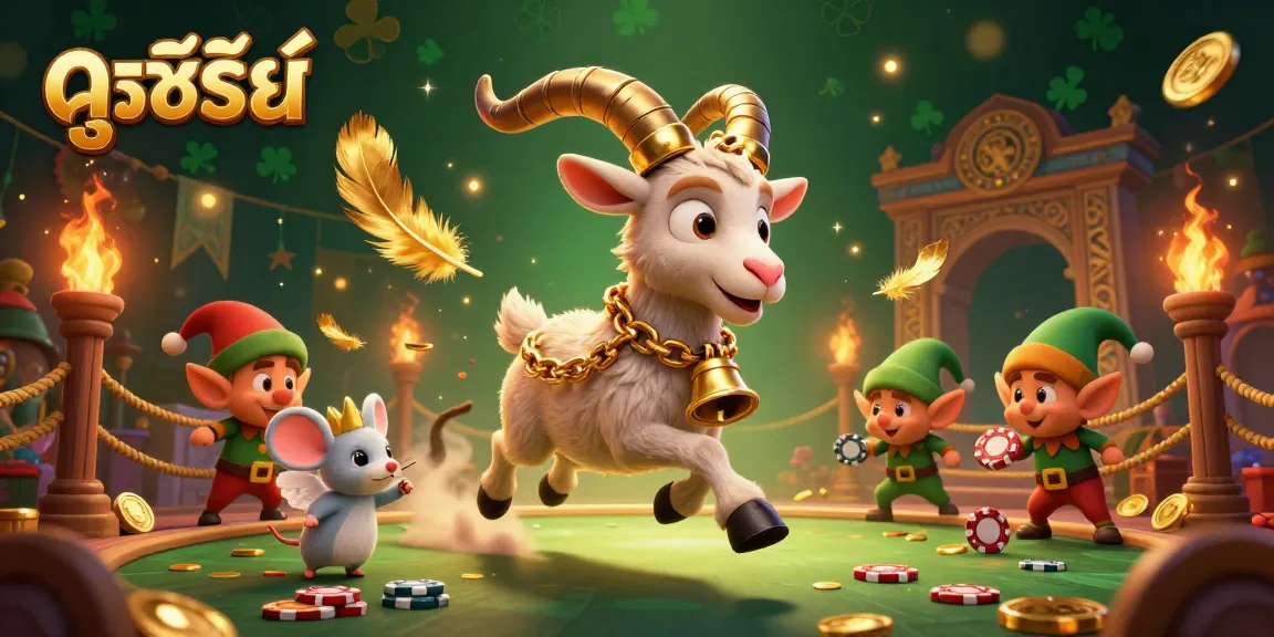 Experience ดูซีรี่ย์ in a lively casino with 3D characters, festive chaos, and dynamic elements.