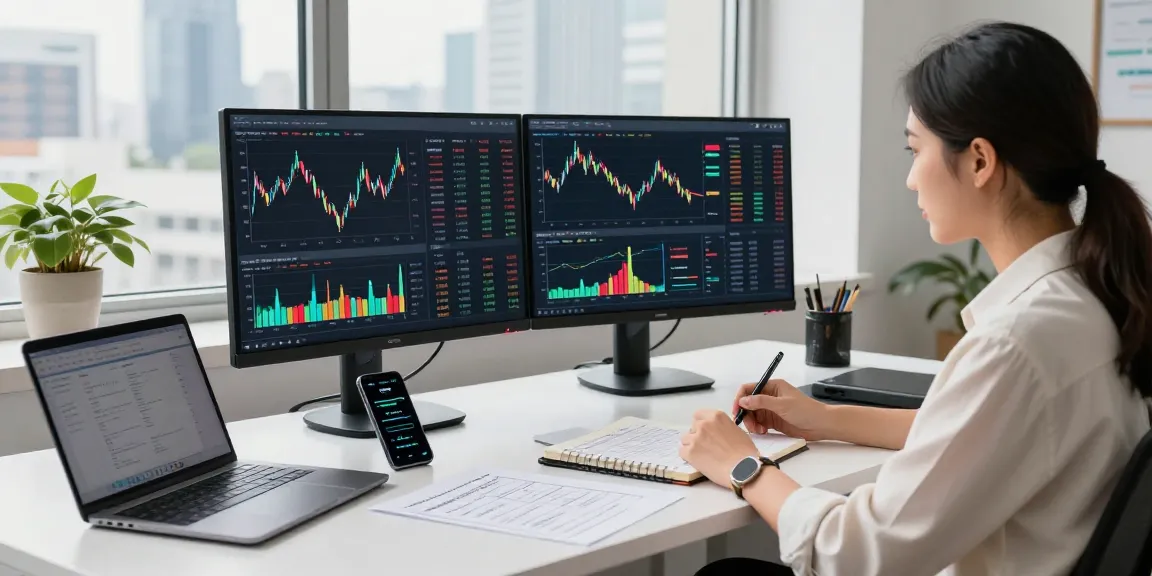 Professional analyzing cryptocurrency data to recover lost crypto in a modern financial workspace.