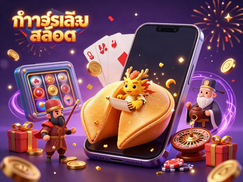 ทดลองเล่นสล็อตฟรีกับป๊อกกี้การ์ดและมังกรในโลกคาสิโน 3D