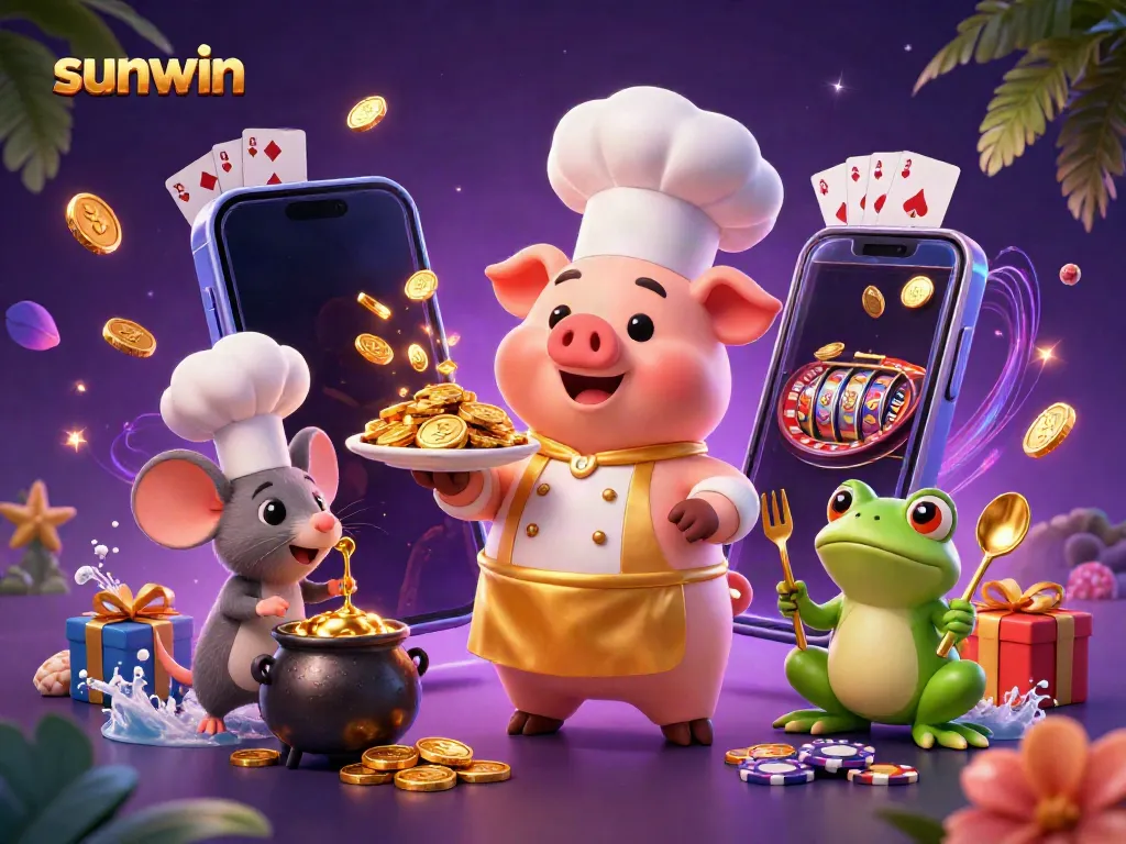 Experience thrilling gaming at Sunwin with vibrant visual elements and engaging characters.