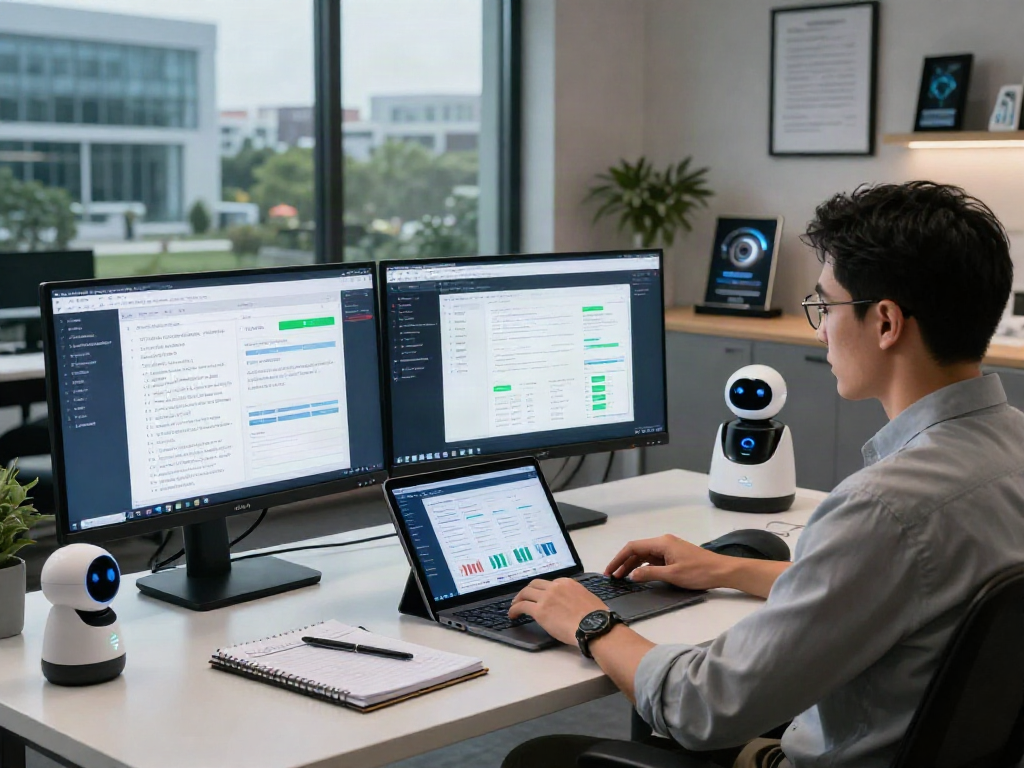 Dynamic workspace showcasing document fraud detection software development in action