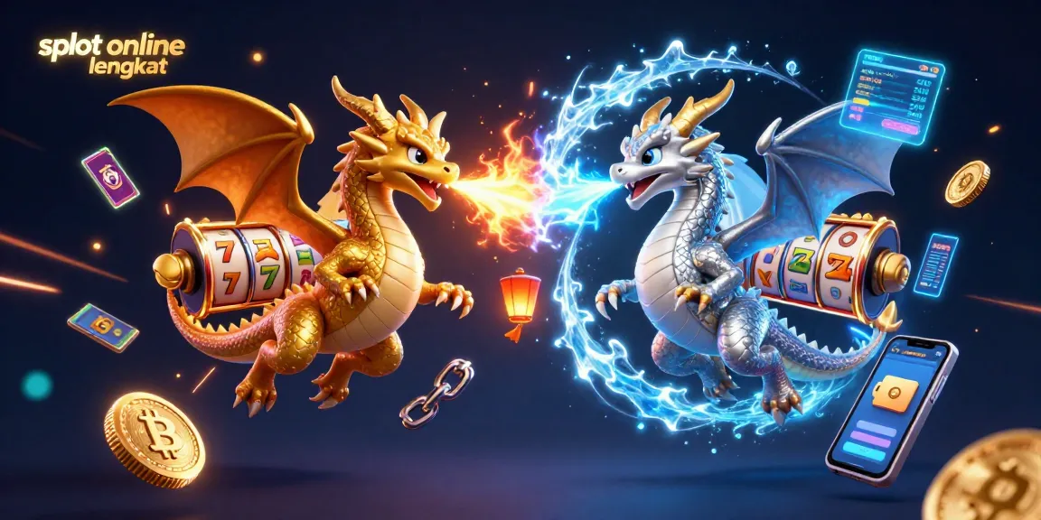 Experience exciting gameplay with slot online lengkap featuring dynamic 3D cartoon dragons and crypto elements.