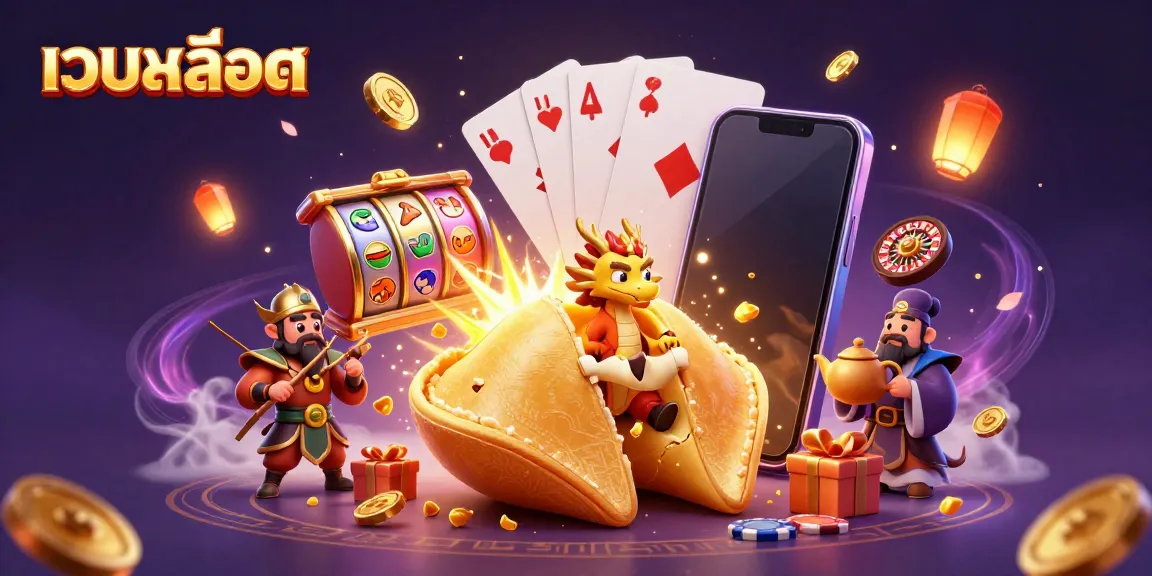 Experience thrilling เว็บสล็อต action with a golden fortune cookie, wise dragon, and explosive slot game excitement!