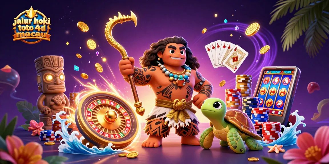 Experience thrilling gameplay with jalur hoki toto 4d macau, featuring a captivating 3D scene of vibrant casino action.