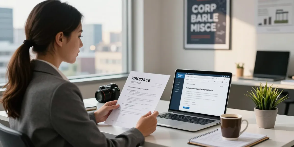 Submit your resume here with confidence in a modern office setting, showcasing a job applicant ready for new opportunities.