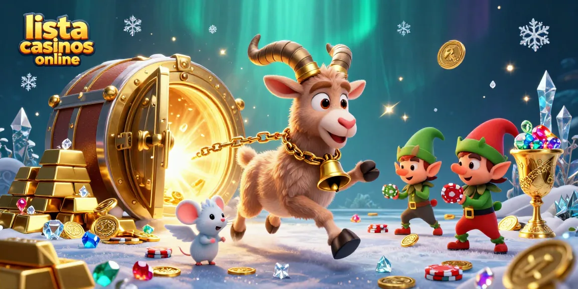 Disfruta de juegos en la lista de casinos online mientras un Krampus 3D crea caos festivo.