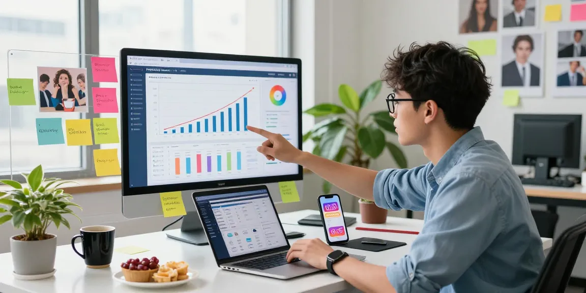 Get IG likes package analyzed in a vibrant marketing office during data review.