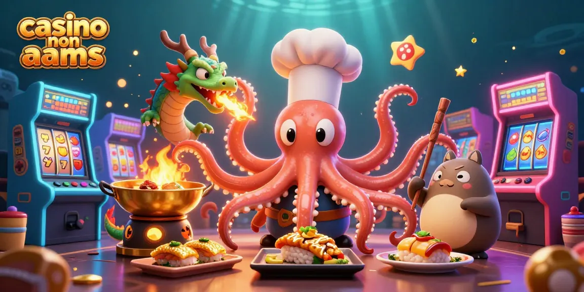 Goditi azione vibrante nei casino non AAMS con un polpo chef sushi e un compagno drago!