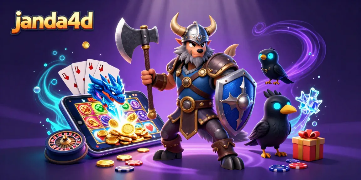 Mainkan janda4d dengan simbol slot dan wajah karakter kartun ceria dalam ilustrasi menarik.