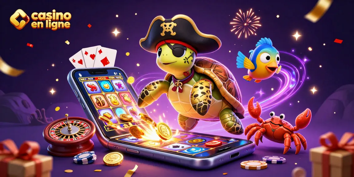 Tournez et gagnez au casino en ligne avec des personnages 3D colorés, des éléments de jeu vibrants et un thème de trésor.