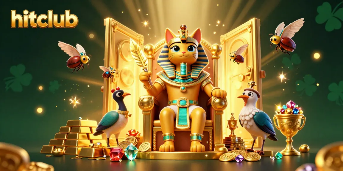 Experience the thrill of HITCLUB as you win big with dazzling treasures in a captivating casino scene.