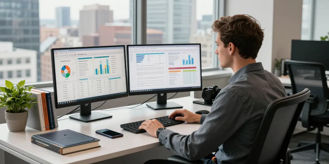 Nathan Garries analyzing business strategies in a modern office environment.