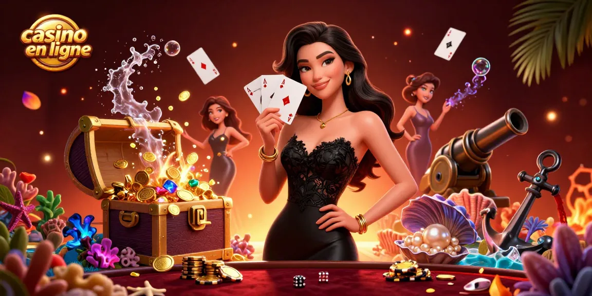 Plongez dans l'excitation des casinos en ligne avec un joueur élégant tenant des cartes gagnantes au milieu d'éléments de jeu vibrants.