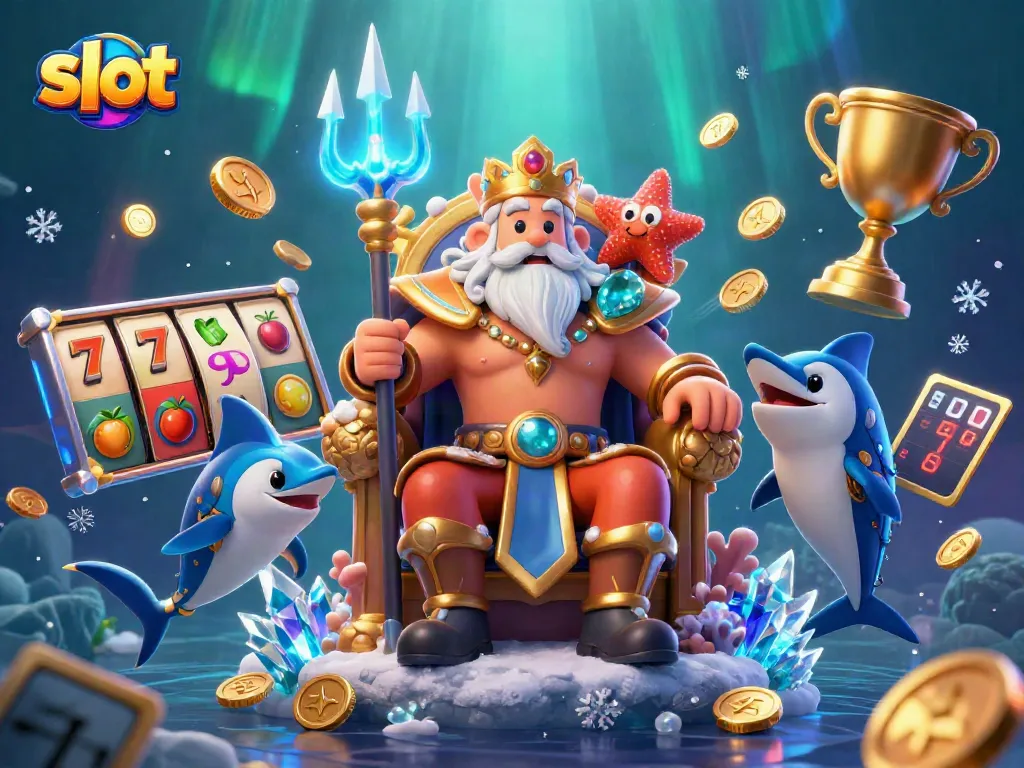 Spin the vibrant slot reels in this dynamic 3D illustration showcasing jackpot elements!