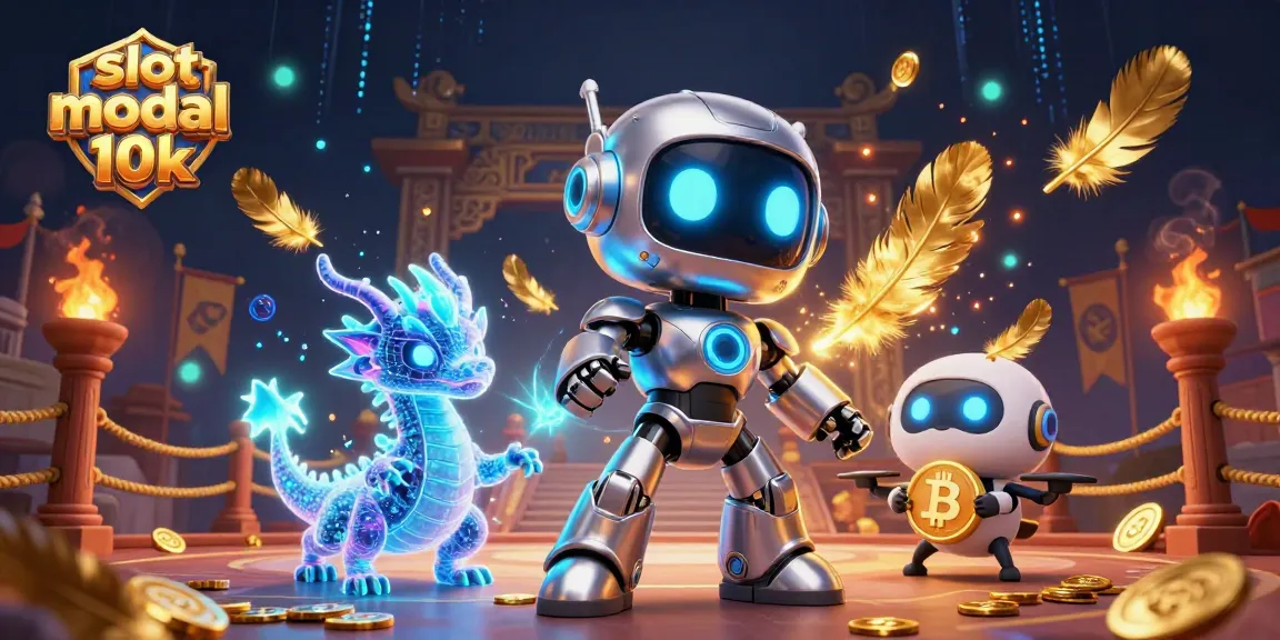 Spin to win with slot gacor modal 10k, featuring vibrant characters and dynamic casino elements.