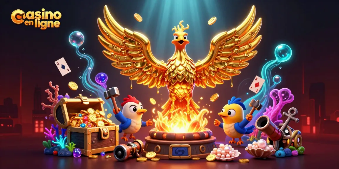 Gagnez avec un casino en ligne grâce à une illustration dynamique remplie de personnages et d'éléments de jeu captivants.