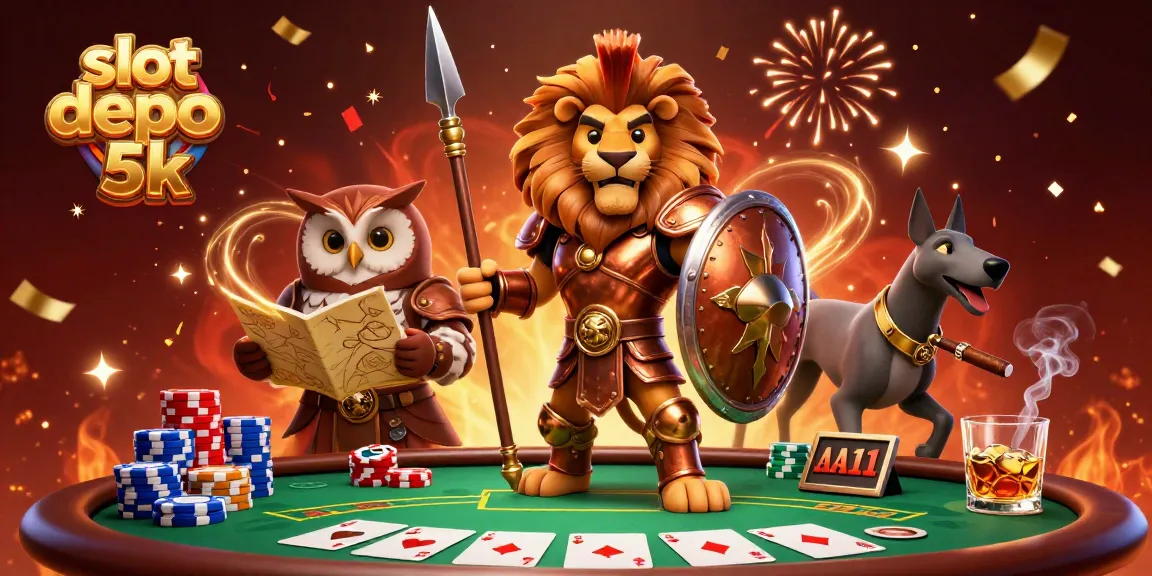 Experience exhilarating wins at slot depo 5k with this vibrant casino illustration