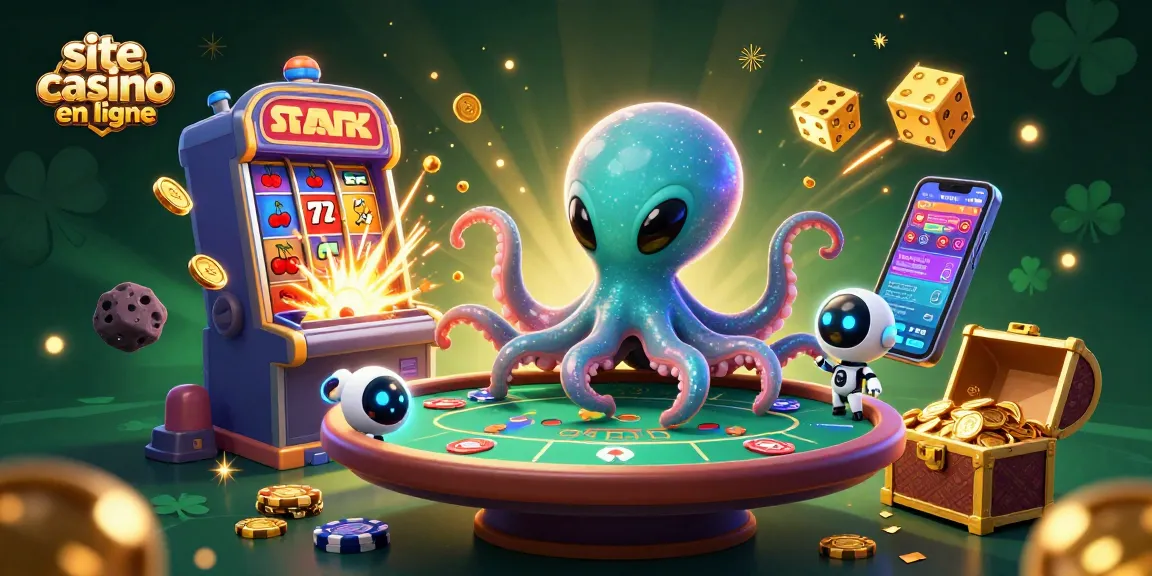 Jouez sur un site casino en ligne avec des éléments d'illustration captivants.