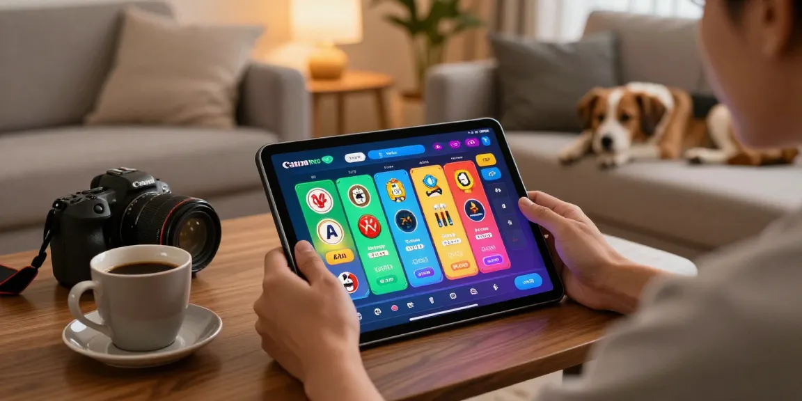 Pengguna DIANA4D bermain togel online di tablet dengan suasana nyaman.