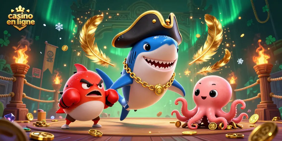 Découvrez un gameplay palpitant avec la scène dynamique de casino en ligne sur le thème des pirates.