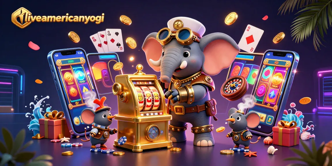 Engage with liveamericanyogi's thrilling casino adventure featuring animated slots and vibrant gaming elements.