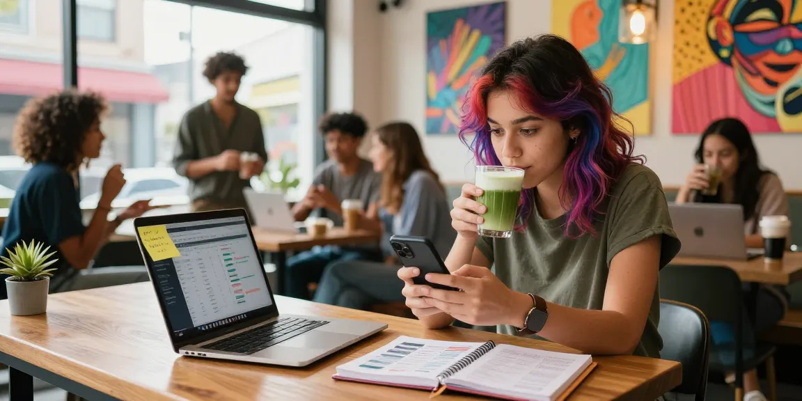 Buy instant tiktok likes in a trendy café setting, showcasing social media engagement and strategy.