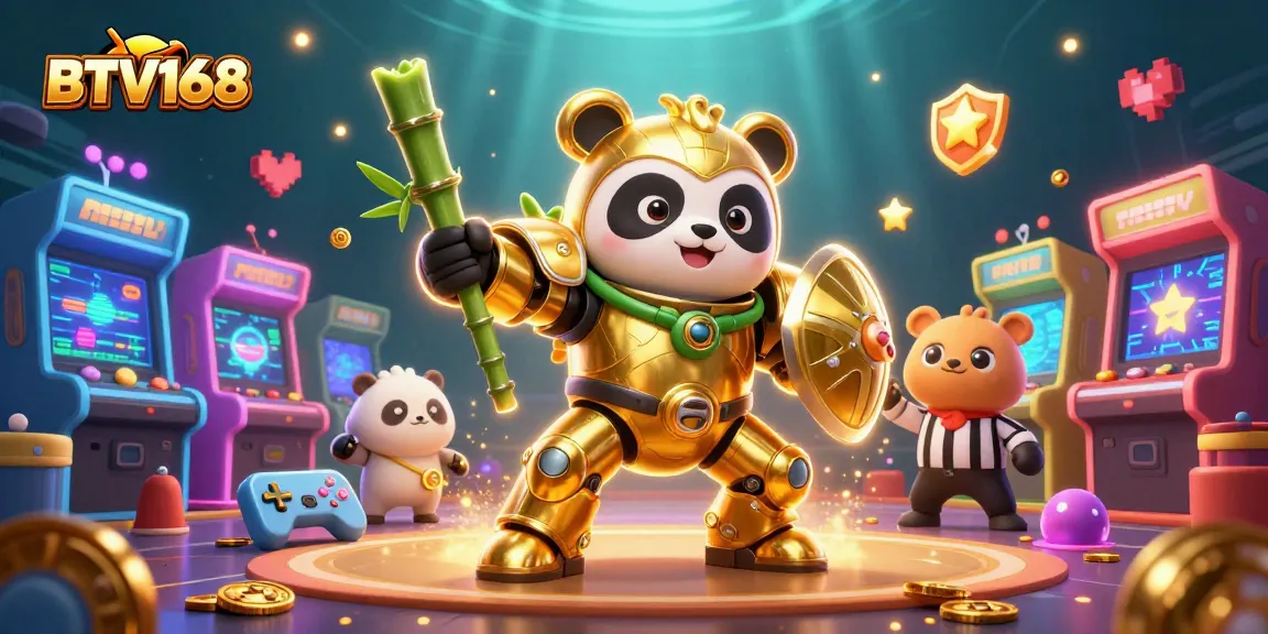 Experience thrilling gameplay at BTV168 with a vibrant 3D casino illustration showcasing dynamic game action.