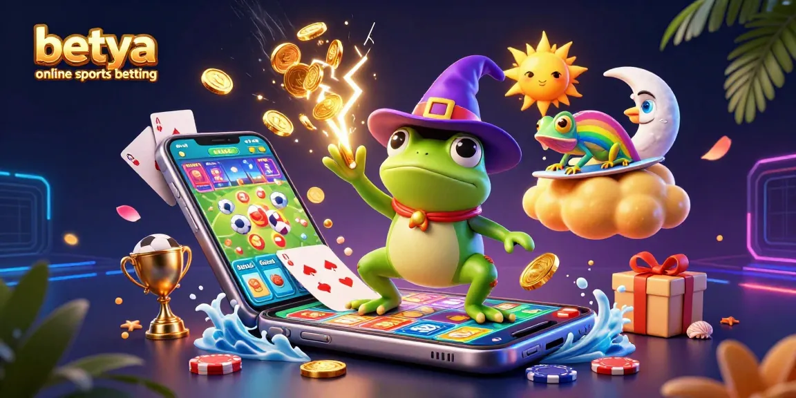 Experience betya online sports betting excitement with a vibrant 3D scene, showcasing winnings and sports elements