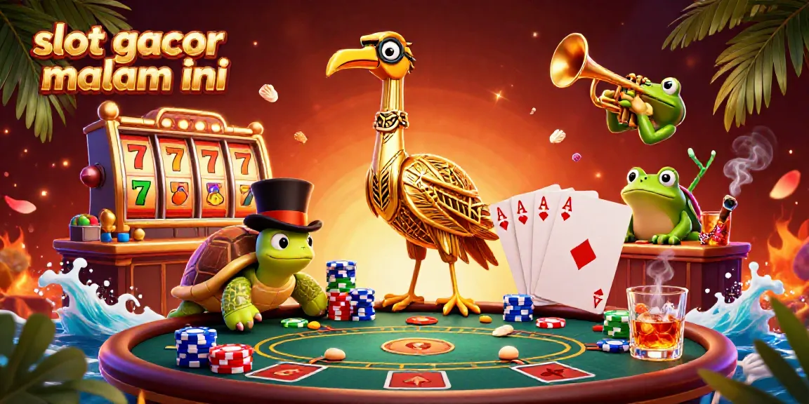 Experience thrilling moments with slot gacor malam ini featuring joyful characters and vibrant casino elements.