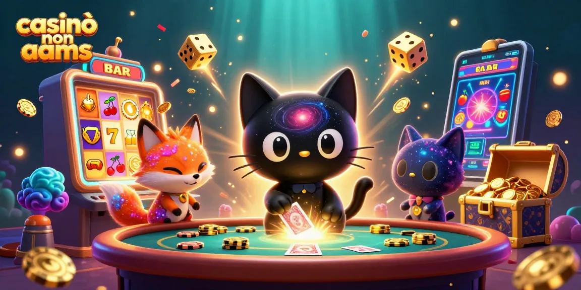 Gioca nei casinò non AAMS con il gatto buco nero e il volpe nebulosa in un ambiente cosmico.