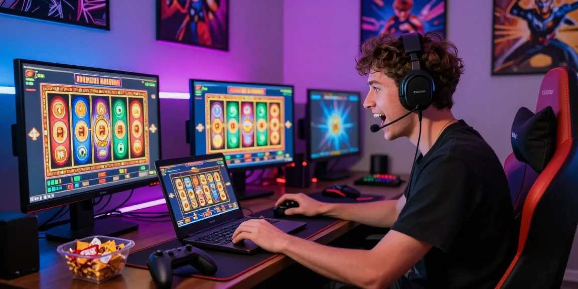 Proses ayamtoto login dengan pemain slot online yang antusias di kamar permainan modern.
