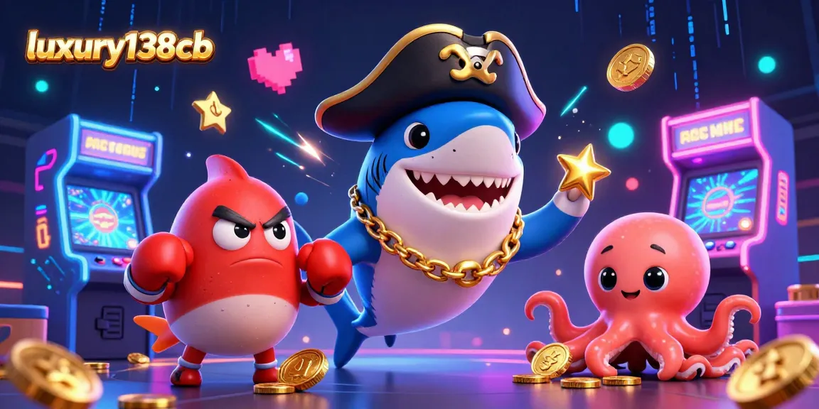 Experience the excitement of luxury138cb with vibrant casino-themed characters and game elements.