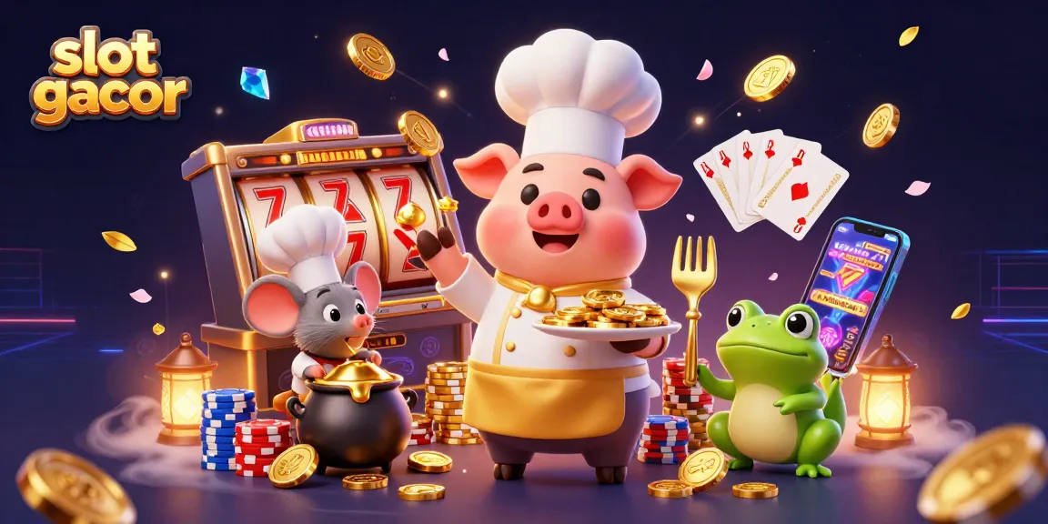 Experience the thrill of slot gacor with vibrant casino characters and dynamic elements.