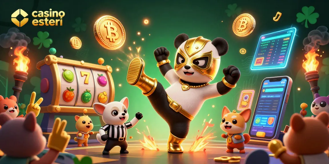 I casinò online esteri premiano con slot e simboli fortunati in una vivace illustrazione 3D.