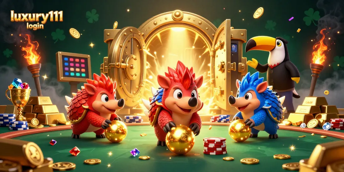 Engage with luxury111 login and experience thrilling pangolin competition in an extravagant casino scene.