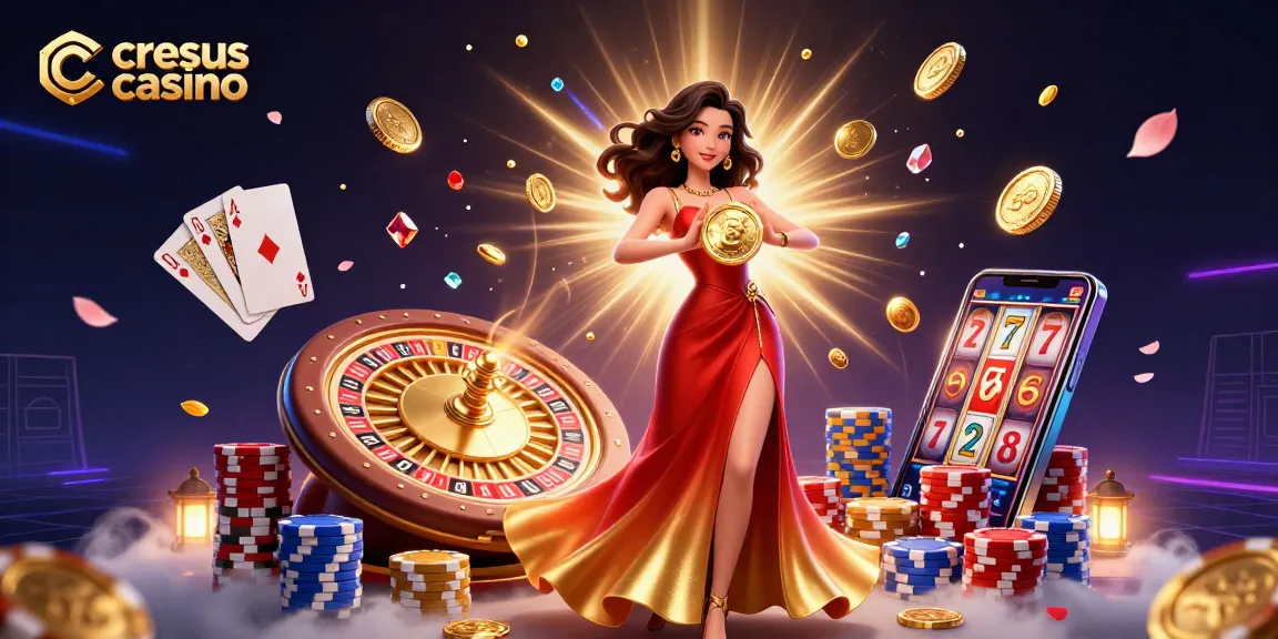 Des pièces en cascade et des visuels époustouflants mettent en valeur le gameplay au casino Cresus, invitant les joueurs à vivre l'excitation.