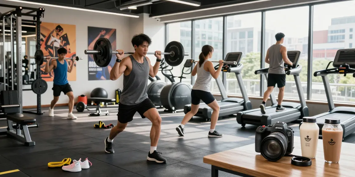 Astera Shop products enhancing fitness performance in a vibrant gym setting