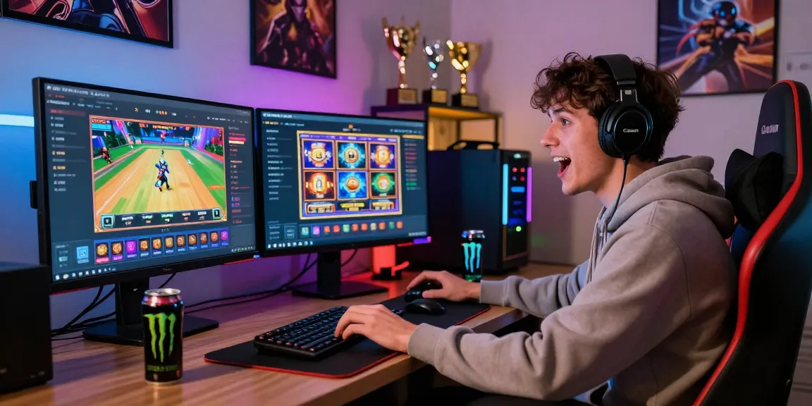 Engaged player on daftar raja 328 gaming platform, immersed in vibrant betting games.