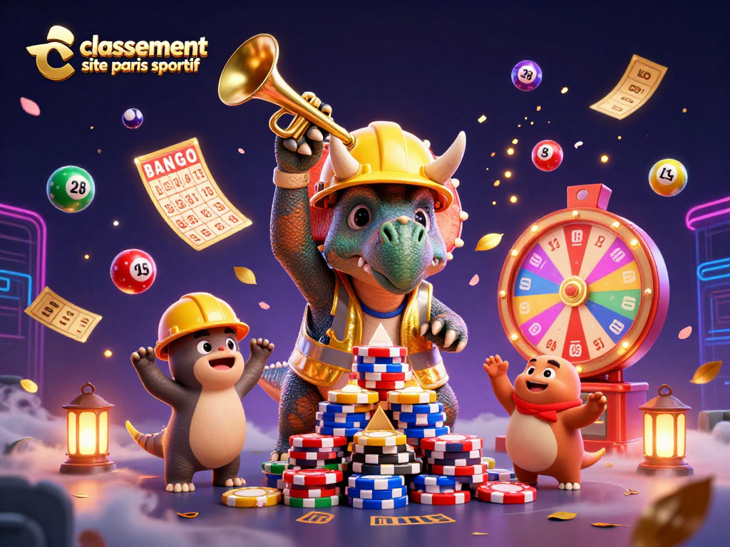 Les paris sur le classement site paris sportif sont célébrés par un triceratops et un parasaurolophus dans une scène dynamique.