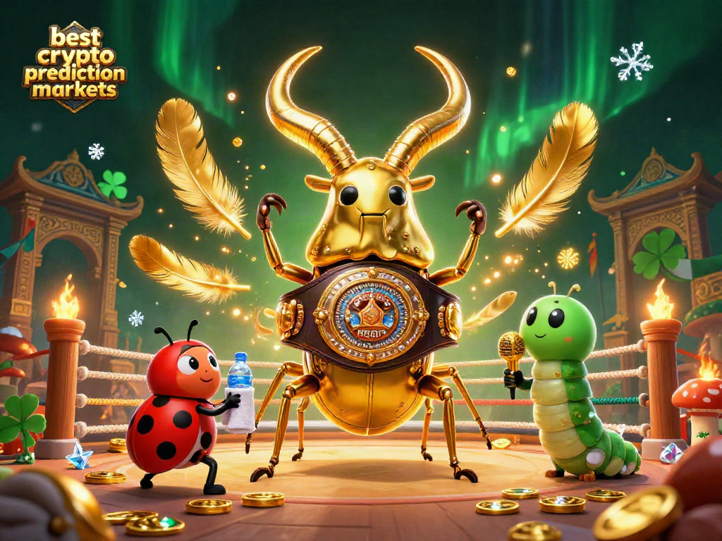 Bet on the best crypto prediction markets with a 3D boxing showdown featuring dynamic characters.