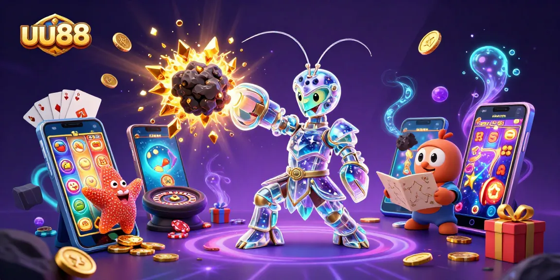 Experience the thrill of uu88 with a dynamic scene featuring gaming excitement and winning opportunities.